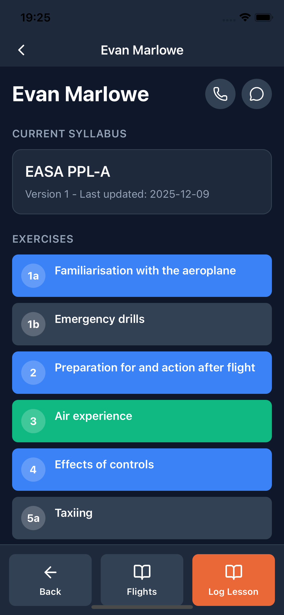 BetterFlare Mobile App - Student Profile and Syllabus Progress